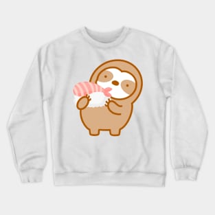 Cute Shrimp Sushi Sloth Crewneck Sweatshirt